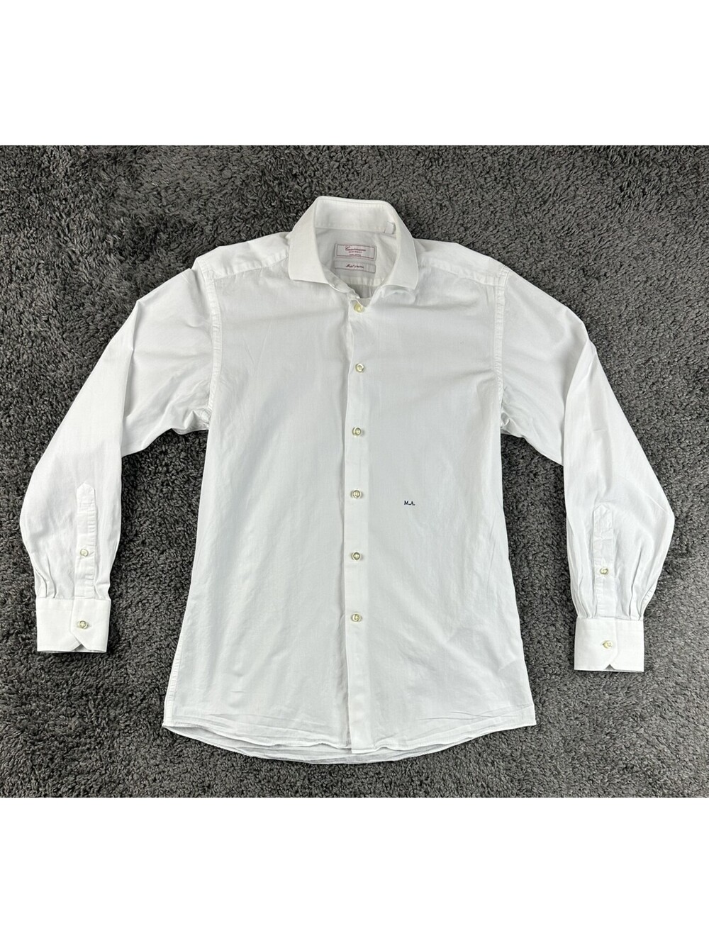 Camicissima Milano Dress Shirt Mens 39/15.5 White Extra Slim Fit Model Crema